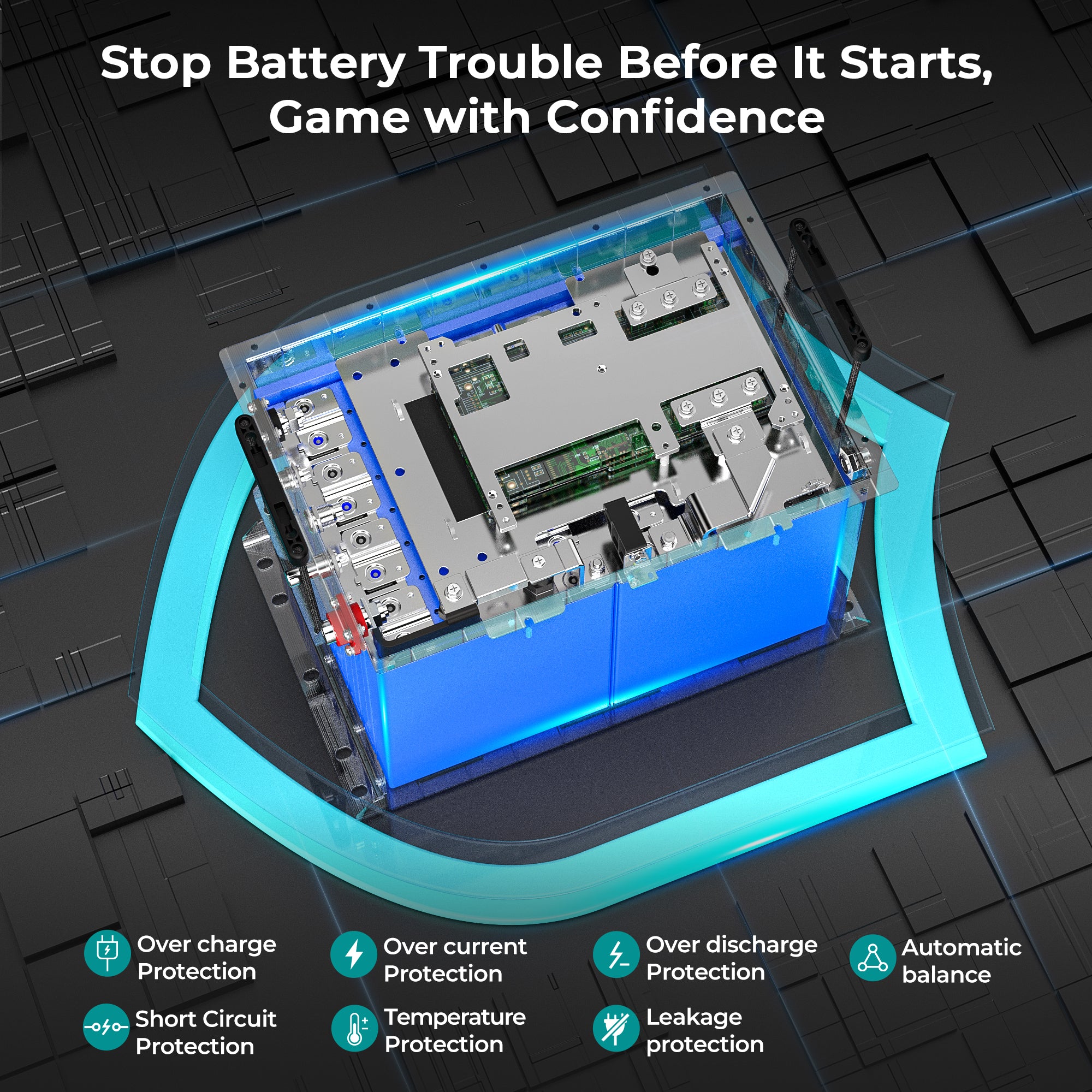 48V 100Ah Golf Cart Battery Kit-Cell