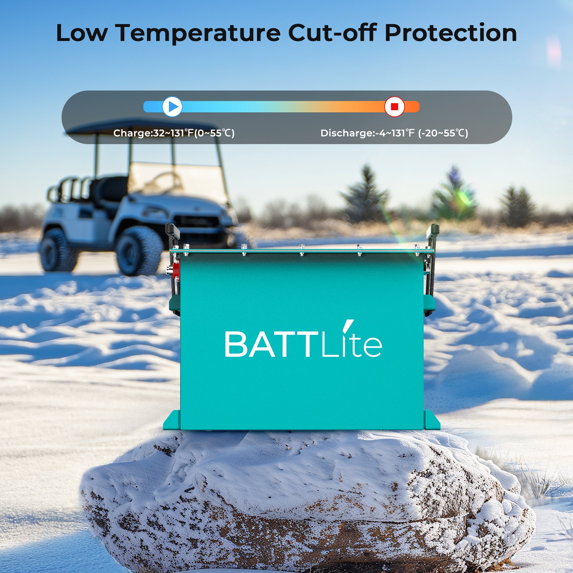 48V 100Ah Lithum Golf Cart Battery Kit-low temperature cut off protection