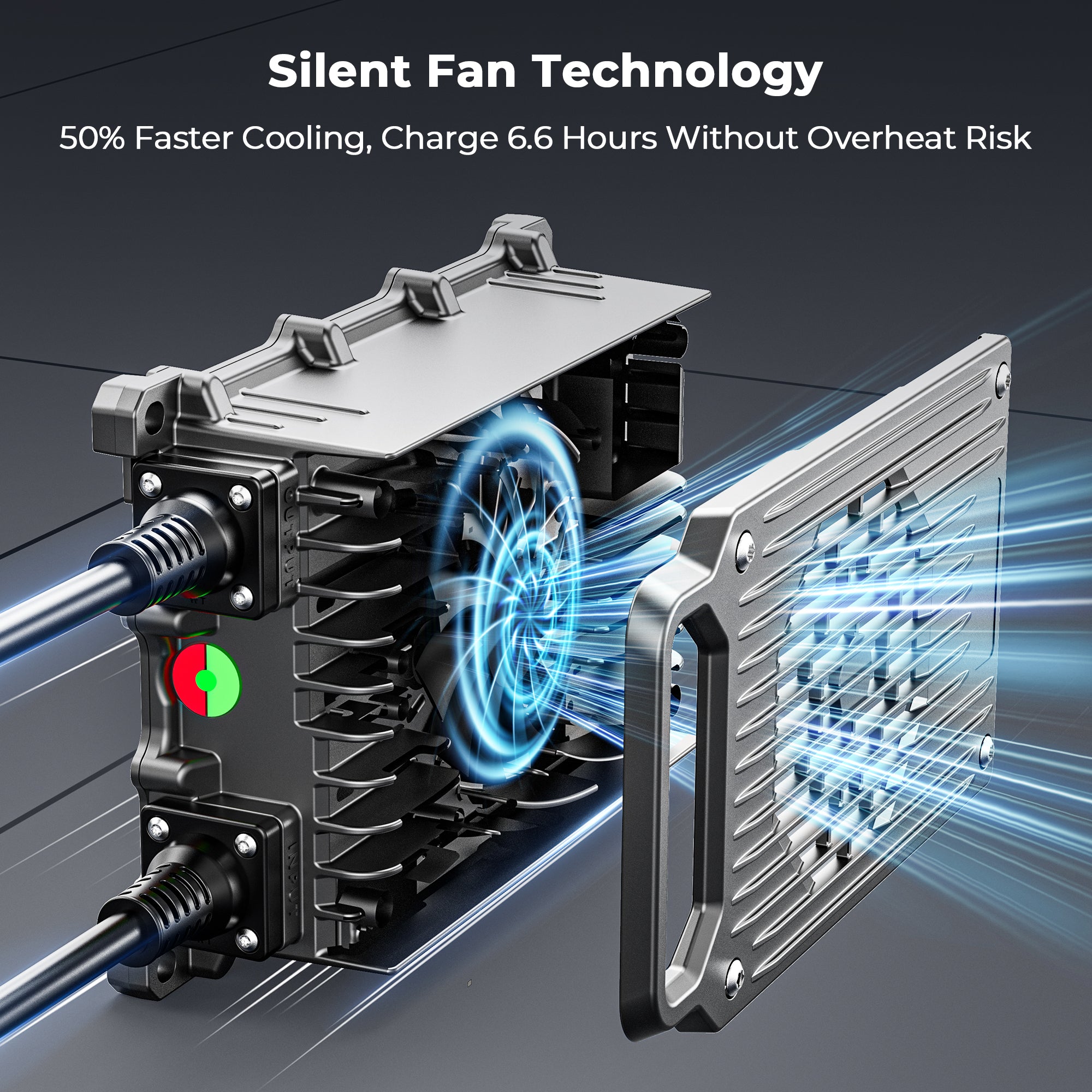 48v 15A lifepo4 battery Charger cooling fan