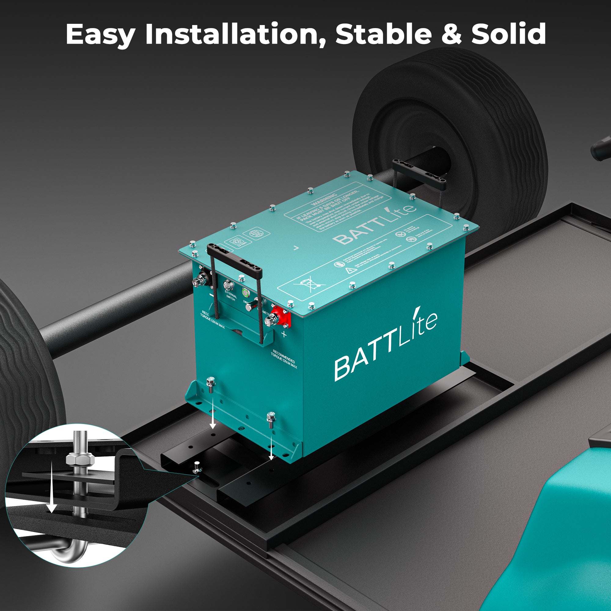 48v 105Ah golf cart battery installation - clubcar