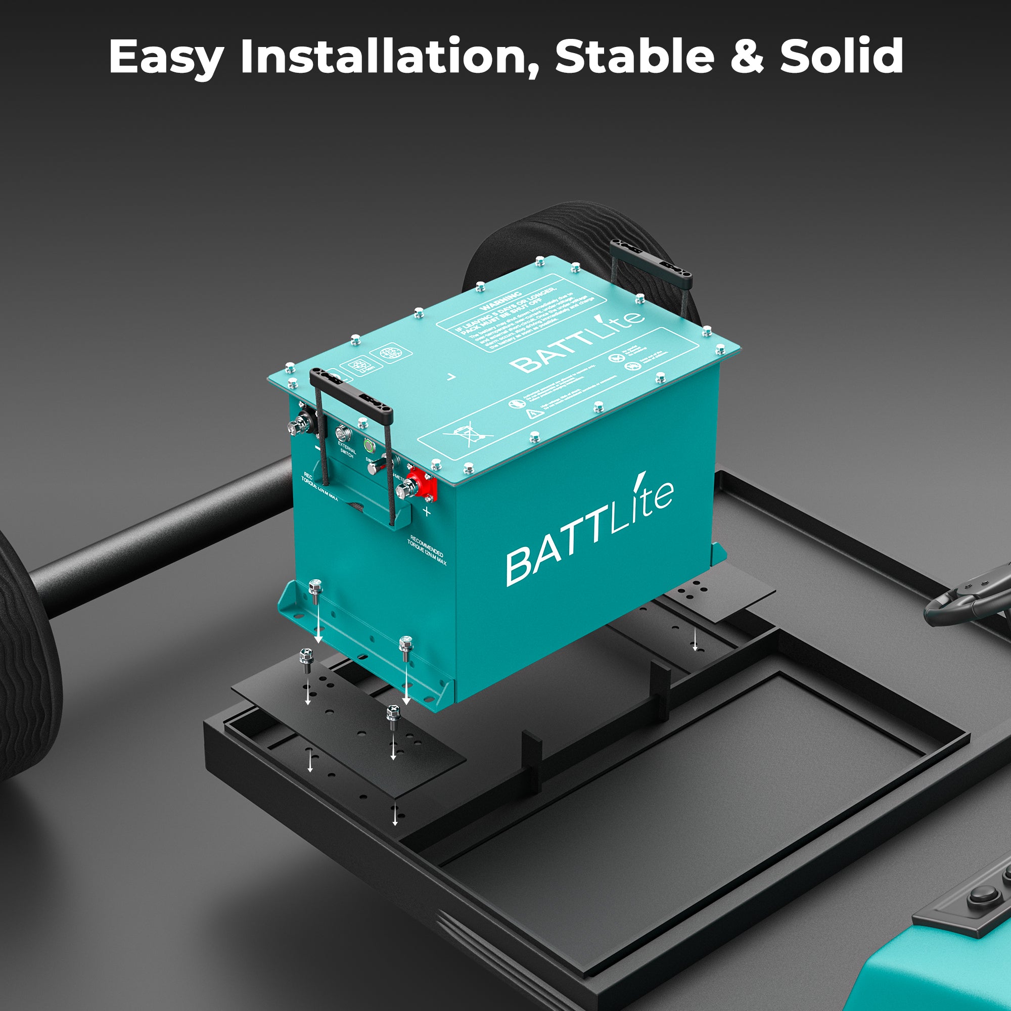 48v 105Ah golf cart battery lithium installation - ezgo-txt