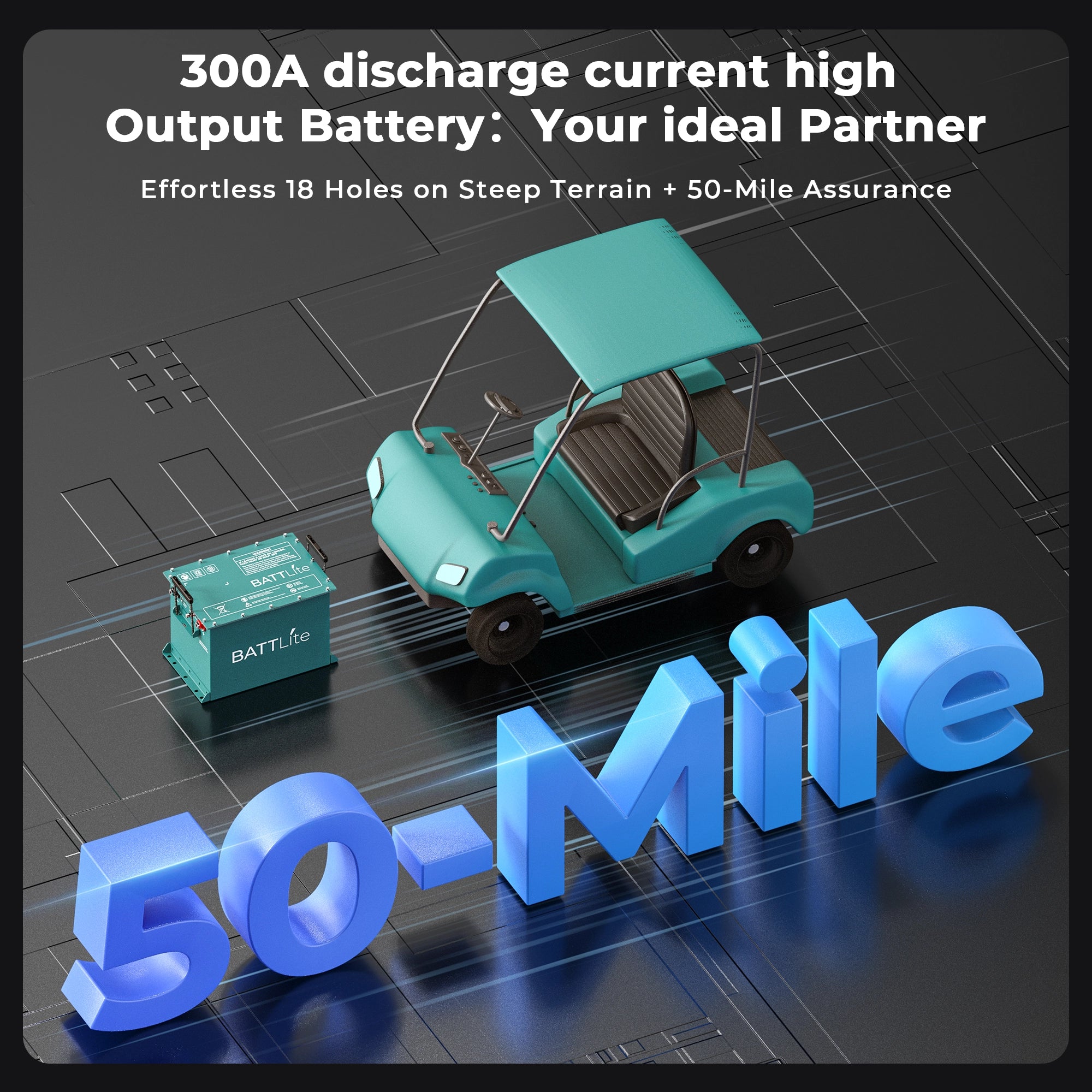 lithum golf cart battery - discharge