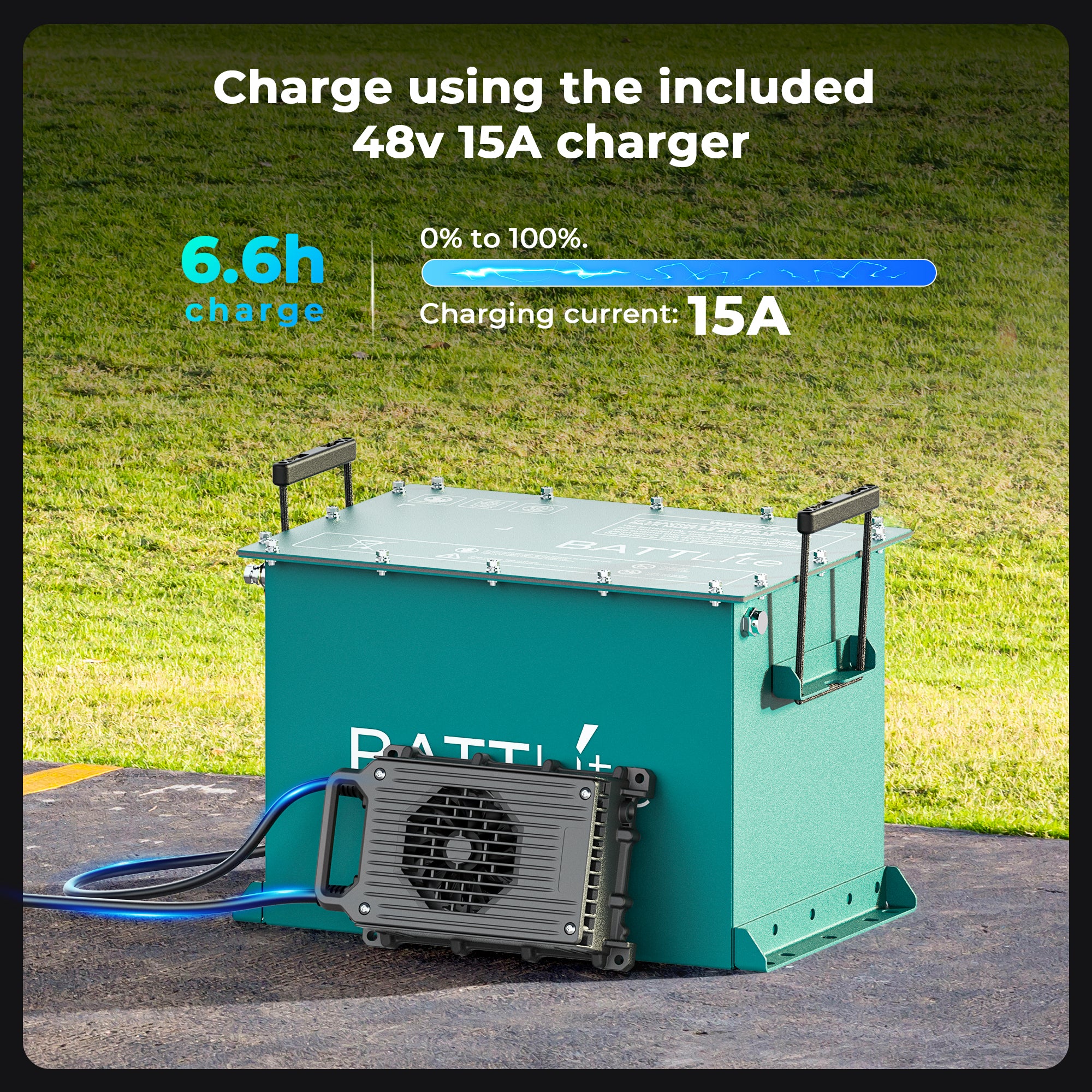 48v 105Ah golf cart battery charging